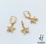 نیم ست طلای دو رنگ زرد و رزگلد گارلین طرح ستاره(نیم ست گارلین) - Image 2