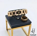 دستبند انگشتر طلای زرد آیینه‌ای طرح کارتیه (دستبند انگشتر آرشا)