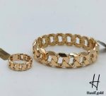 دستبند انگشتر طلای زرد آیینه‌ای طرح کارتیه (دستبند انگشتر آرشا) - Image 3