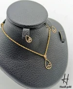 نیم ست طلای مینیمال طرح بی‌نهایت ( نیم ست کرابو) - Image 2