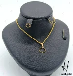 نیم ست طلای مینیمال طرح ابر (نیم ست کرابو)