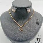 نیم ست طلای مینیمال طرح پاپیون (نیم ست کرابو)