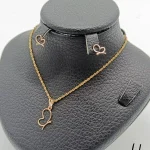 نیم ست طلای مینیمال طرح پروانه (نیم ست کرابو)