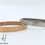 دستبند النگویی طلای رزگلد کارتیه لاو نیو