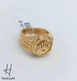 انگشتر طلای مردانه رولکس تراش دار - Image 2