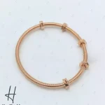 دستبند النگویی طلای رزگلد پیچ