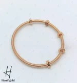 دستبند النگویی طلای رزگلد پیچ