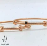 دستبند النگویی طلای رزگلد پیچ - Image 3
