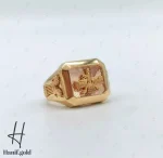 انگشتر طلای مردانه با تراش فروهر - Image 2
