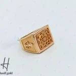 انگشتر طلای مردانه طرح سه بعدی