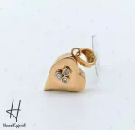 مدال طلای زرد آیینه‌ای قلب لیزری - Image 3