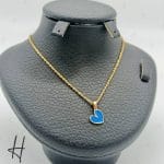 مدال طلای ظریف قلب آبی (مدال آرسا)