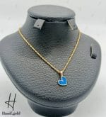 مدال طلای ظریف قلب آبی (مدال آرسا)