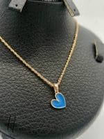 مدال طلای ظریف قلب آبی (مدال آرسا) - Image 2