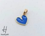 مدال طلای ظریف قلب آبی (مدال آرسا) - Image 3