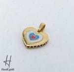 مدال طلای ظریف قلب ۳ رنگ (مدال آرسا) - Image 3