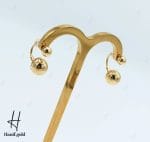 گوشواره طلای زرد دوبل اسپرلوس دایره - Image 2