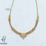 سرویس طلای زرد زنجیری ونکلیف(سرویس ترمه)